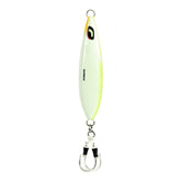 Shimano BF130WFCW chartreuse-white butterfly wing jig with lifelike finish attracts strikes.