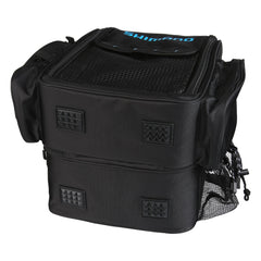 Shimano Blackmoon TP top-load backpack with three 3700 tackle trays for organized storage