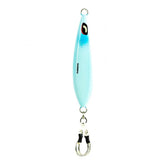 Shimano BF200WFBG blue glow butterfly wing jig glows to attract fish in low light