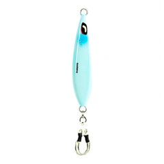 Shimano BF200WFBG blue glow butterfly wing jig glows to attract fish in low light