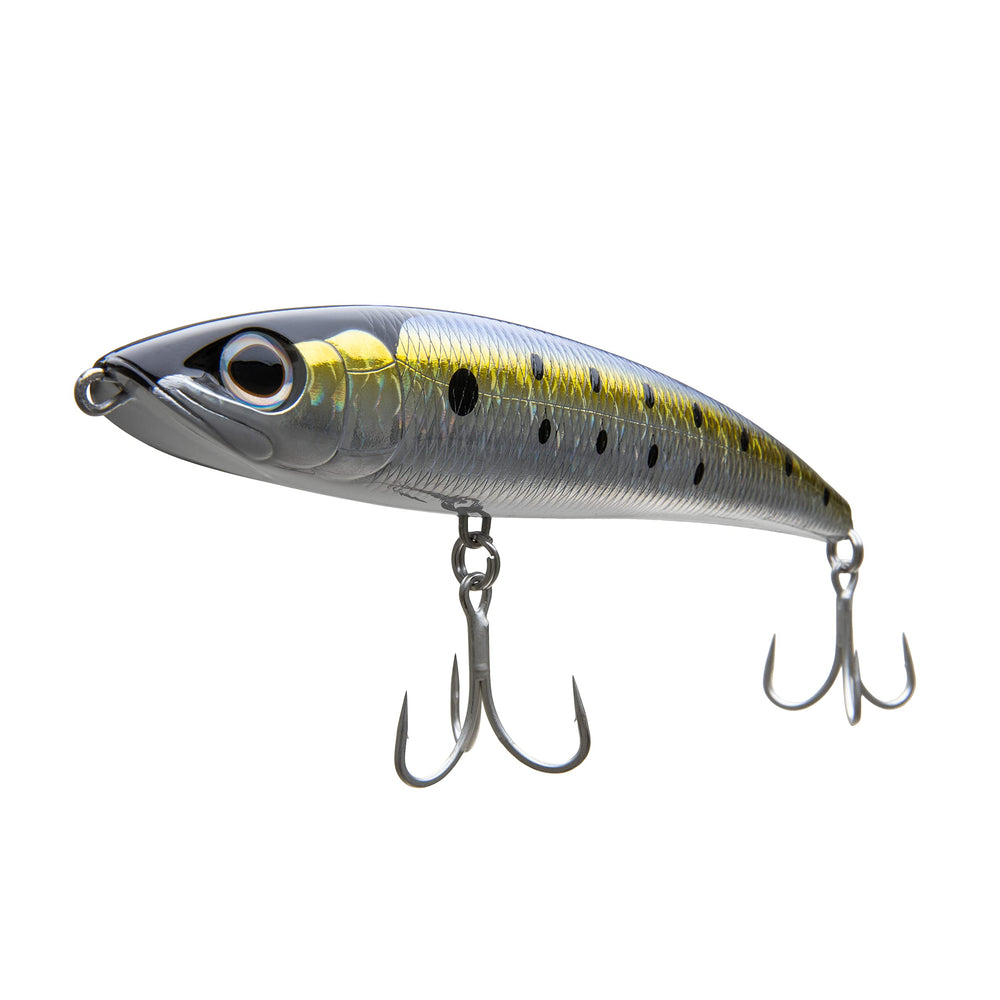 Shimano Bunker Current Sniper Walk185F LP in action with walk-the-dog motion for large striped bass.