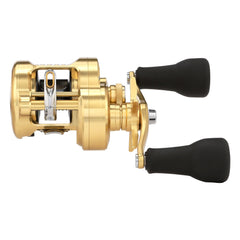 SHIMANO Calcutta Conquest MD drag system closeup highlights smooth precision.