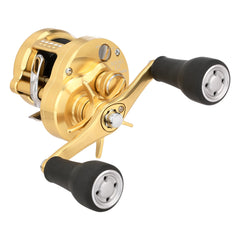 SHIMANO Calcutta Conquest MD front view shows sturdy construction for versatile fishing environments.