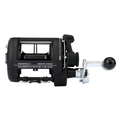 Close-up of aluminum spool and reinforced graphite frame on Shimano Charter Special 2000