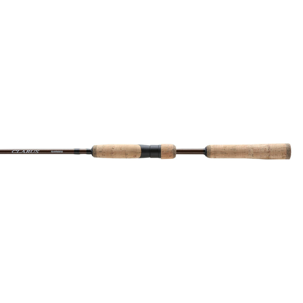 SHIMANO CLARUS 6'6MLF rod front view highlighting versatile freshwater performance