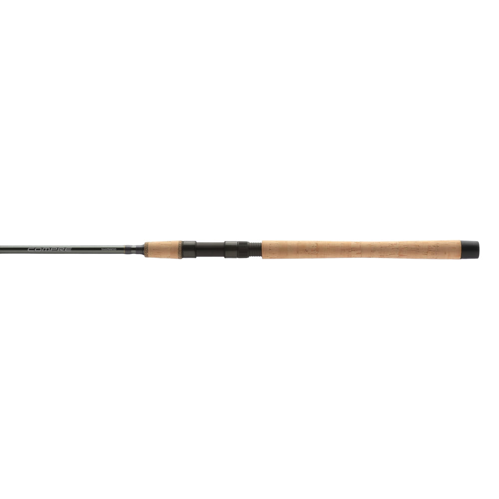 Shimano Compre Salmon/Steelhead rod with AA cork handle for comfortable casting.