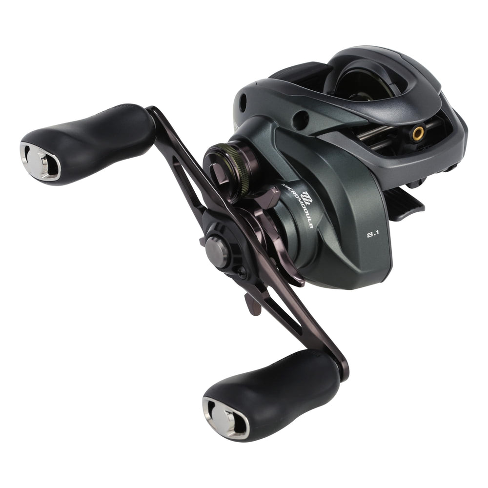 SHIMANO CURADO 150M reel mounted on rod, showcasing smooth casting potential and control