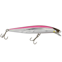 Shimano Current Sniper Jerkbait pink back close-up for long casts and water-column presentation.