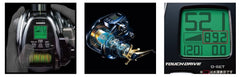 Shimano Beastmaster 1000EJ side profile with ergonomic handle and balanced build.