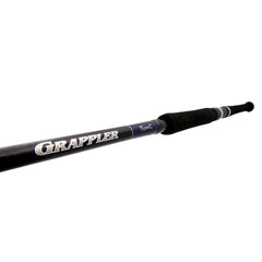 Shimano Grappler Type C 82H spinning rod guides close-up, showcasing durable Fuji Alconite guides.