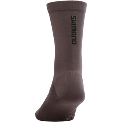 SHIMANO Gravel Sock Charcoal side profile highlights reinforced heel for durability