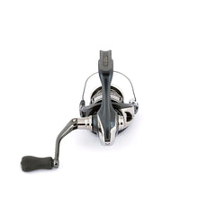 SHIMANO MIRAVEL MIRC3000HG G-Free body from a side view highlighting balanced ergonomic design.
