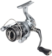 Shimano Nasci 1000 reel close-up highlights smooth bearings for precise control.