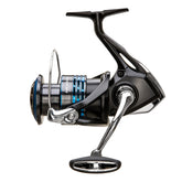 SHIMANO Nexave 4000HG FI reel front view, compact profile for smooth casting.
