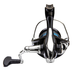 SHIMANO Nexave C5000Hg FI side view reel highlighting ergonomic handle for comfort.