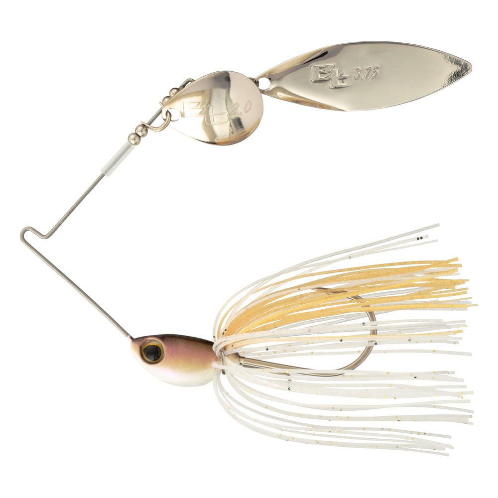 SHIMANO Pink Smelt Swagy Strong TW Spinnerbait top view shows visibility and action.