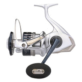 SHIMANO SARAGOSA SW A 18000HG side view highlighting rugged saltwater build for heavy use.