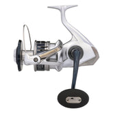 SHIMANO SARAGOSA SW A 20000PG side view shows rugged saltwater reliability for offshore anglers