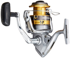 Shimano Sedona 6000 drag knob close-up emphasizing easy grip during fights.