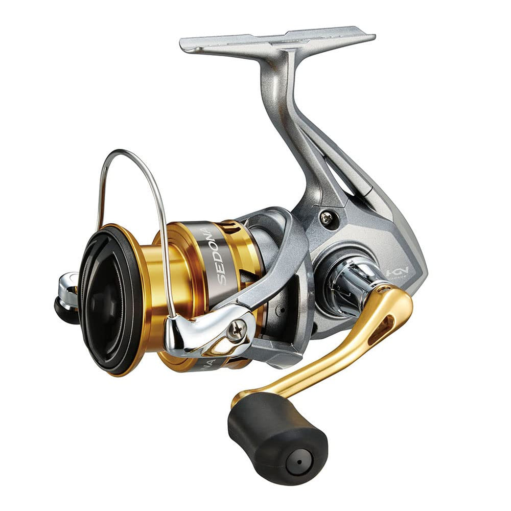 Shimano Sedona FI reel front view shows Hagane gear durability and smooth operation
