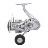 Shimano Sedona FJ spinning reel front view highlighting sturdy construction for reliable casting.