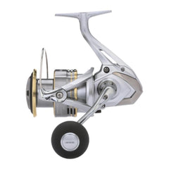 Shimano Sedona FJ spinning reel front view highlighting sturdy construction for reliable casting.