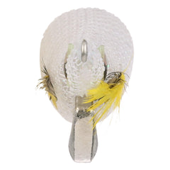 Shimano SEPHIA Clinch 2.5 FB jig in Keimura White enhances underwater visibility.