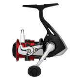 Shimano Sienna FG reel side view showing compact balance for freshwater casting.