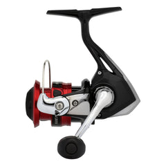 Shimano Sienna FG reel side view showing compact balance for freshwater casting.