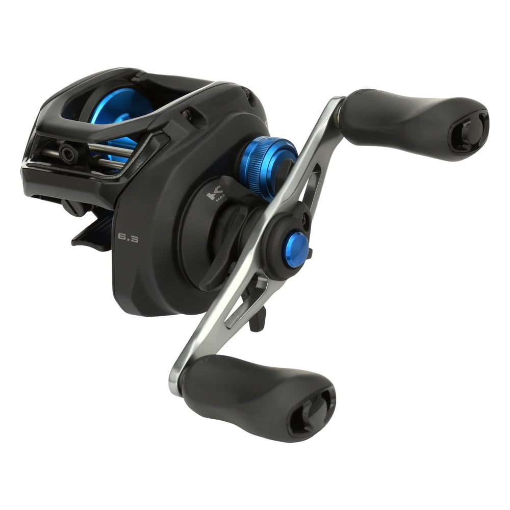 Shimano SLX A close-up of HAGANE Body for durable performance.