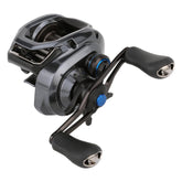 Shimano SLX71HGA reel close-up highlights robust HAGANE body for long-lasting use.