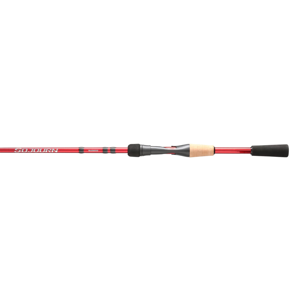 SHIMANO Sojourn 66-spinning rod with exposed reel seat for quick setup.