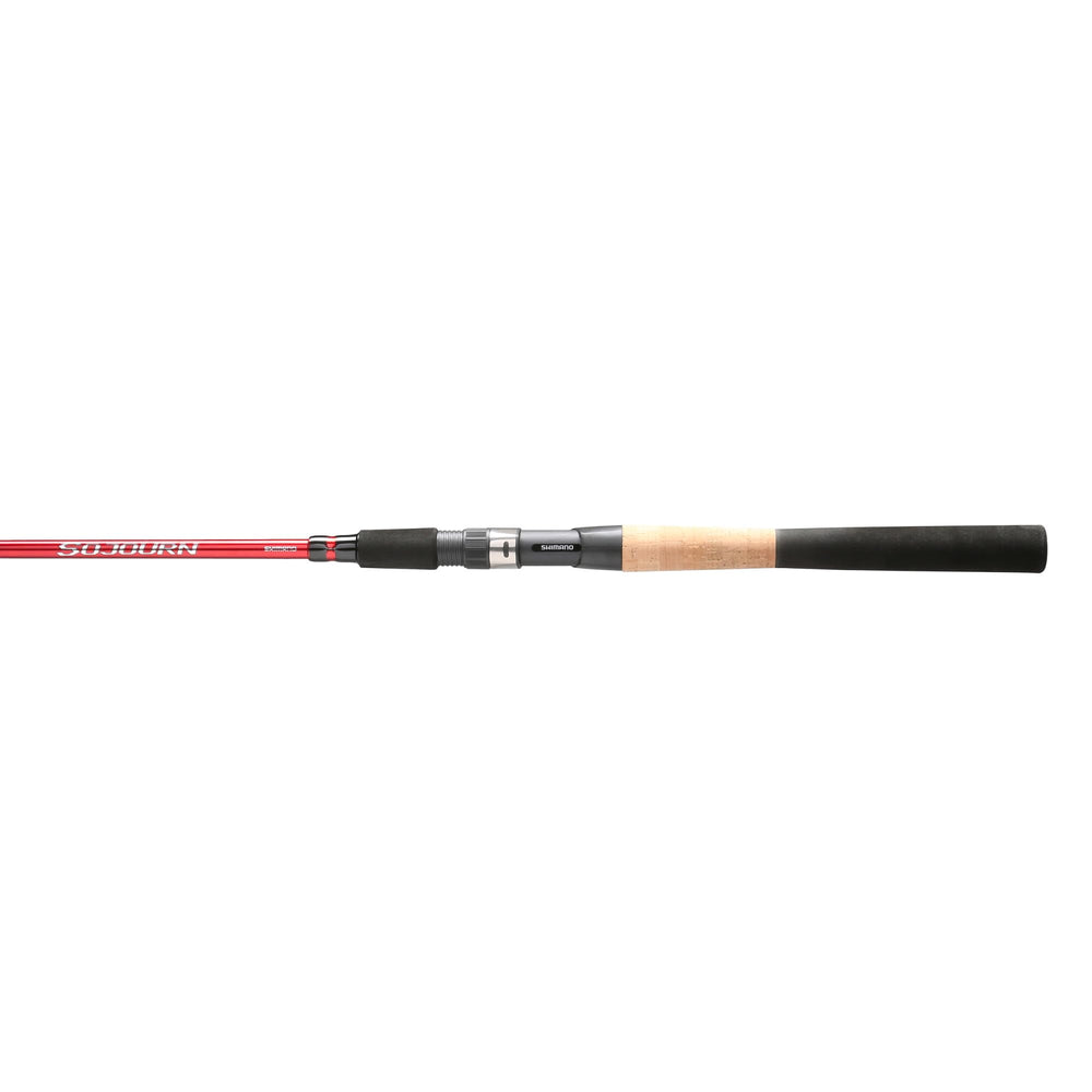 Shimano Sojourn exposed reel seat enables quick reel mounting for fast setup.