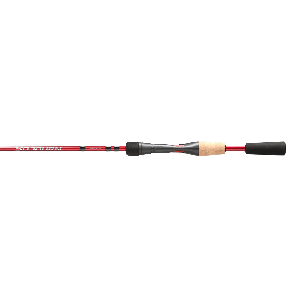 SHIMANO Sojourn exposed reel seat for quick reel changes and balanced feel.