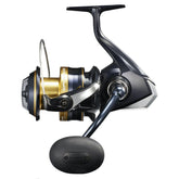 Shimano SPHEROS SW A 18000HG side view highlighting rugged saltwater durability and long casts