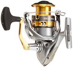 Close-up of Shimano Sedona 4000XG handle and rotor