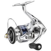 Shimano Stradic 1000HGFK reel side profile showing compact Hagane design.