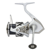 Shimano STRADIC ST2500HGFM reel side view showing durable construction for all-day fishing.