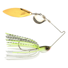 SHIMANO Tidal Killer Swagy Strong TW Spinnerbait blade detail emphasizes flash and vibration