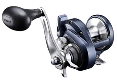 Shimano Torium saltwater reel close-up shows Hagane body for durable construction