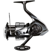 Shimano Vanquish 4000XG reel closeup showing ultra-light frame for delicate lure presentations