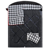 ShinHye double sleeping bag bottom windproof design blocks cold air.