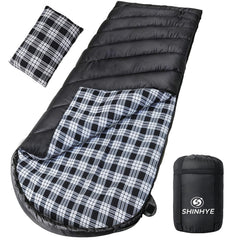 ShinHye 0-degree sleeping bag front view white shows roomy XXL comfort