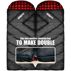 ShinHye 0 Degree sleeping bag two-way zippers enable easy venting