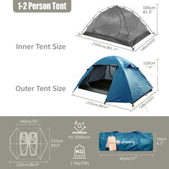 ShinHye backpacking tent compact pack demonstrates easy portability for hikers