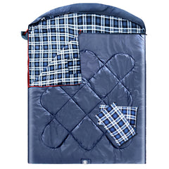 ShinHye double sleeping bag outer view shows spacious 92x62 inches for two adults comfort