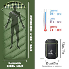 ShinHye sleeping bag hood detail highlighting warmth-enhancing design