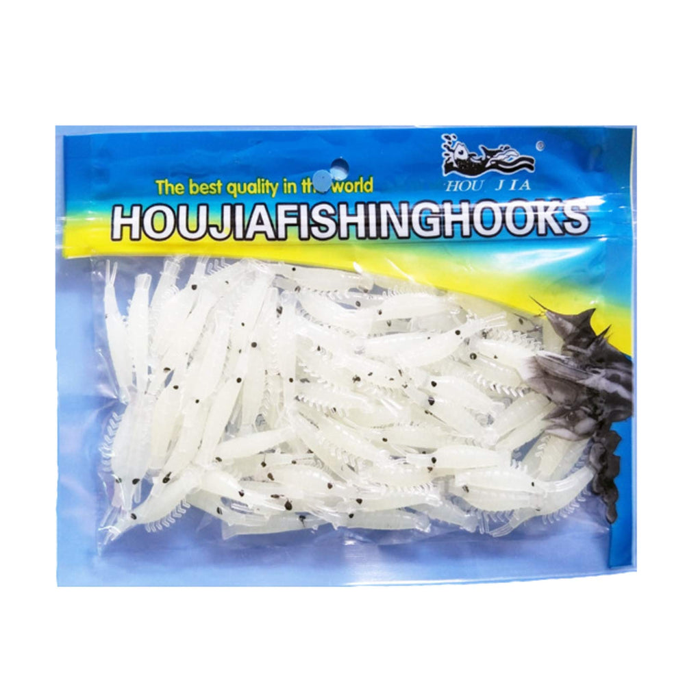 SHINsuke soft shrimp lure in luminous green 4.5 cm attracts bass and trout.