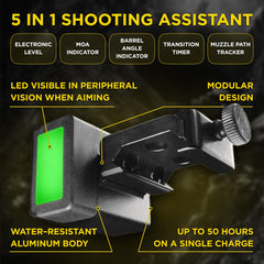 Shooters Global SG Pulse stability mode displays MOA for consistent shot timing.