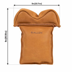 Close-up of full-grain leather rest for stability